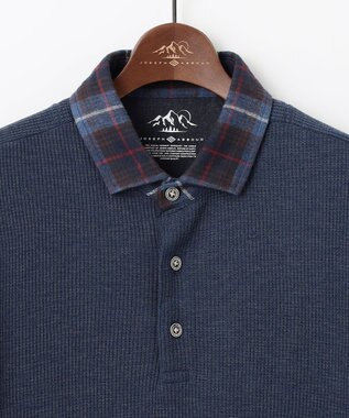 JOSEPH ABBOUD MOUNTAIN 【サスティナブル/吸水速乾】ドライミックスメリノポロ ダルブルー系