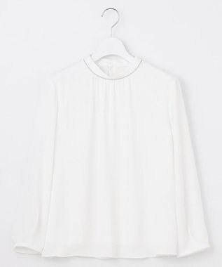 J.PRESS LADIES バックサテンジョーゼット カットソー ホワイト系