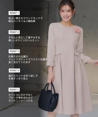 Tiaclasse 【XSサイズ追加・新色追加】サイドフラップワンピース グレージュ