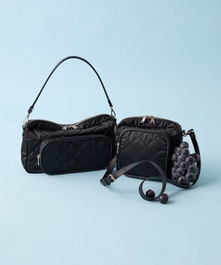 russet 【2025AW新作】キルティングスクエアショルダーバッグ(SF-257) Black