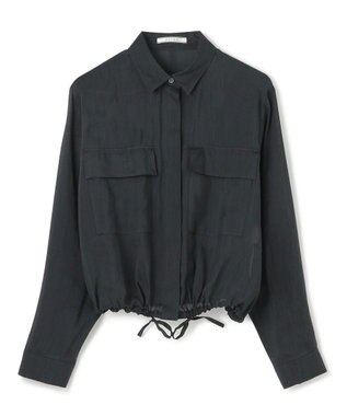 BEIGE， 【洗える・Precious 6月号掲載】PAULINE / ビックポケットドロストリネンブラウス Black