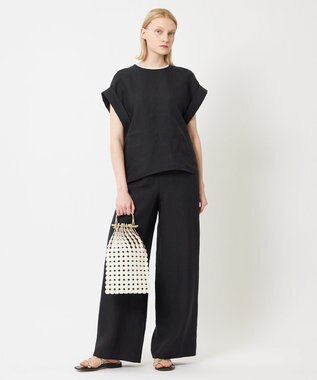 BEIGE， 【S-size】CHESTNUT / ノーカラーブラウス Black