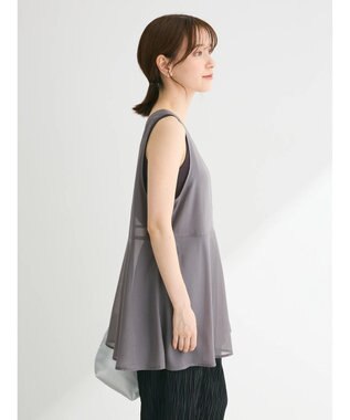 Green Parks ・ＥＬＥＮＣＡＲＥ　ＤＵＥオーガンジーノースリチュニック Charcoal Gray