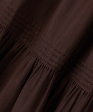 UNFILO エアリー ギャザースカート ブラウン