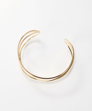 Phoebe ニュアンスラインワイドカフバングル ゴールド ゴールド