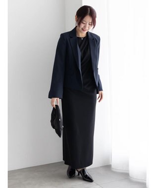 Te chichi ドレープ I ラインワンピース【AOYAMA FASHION ASSOCIATION × Te chichi】 ブラック