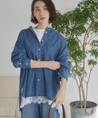 WEGO 【ANGIE VINTAGE】裾レースドッキングロンT ホワイト