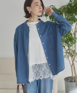 WEGO 【ANGIE VINTAGE】裾レースドッキングロンT ホワイト