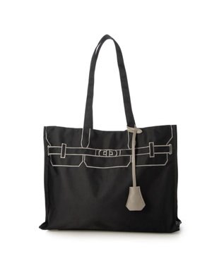 UNBILLION カシュカシュ cachecache / トロンプルイユ刺繍スクエアトート ブラック