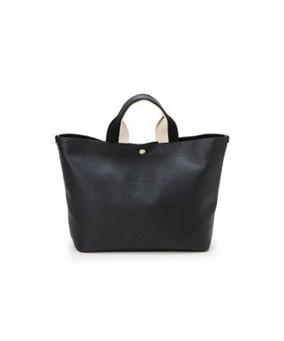 TOPKAPI 【Breath TOPKAPI】SCOTCH GRAIN スコッチグレイン プレーン 2トーンテープ ハンドル トートバッグ L ブラック