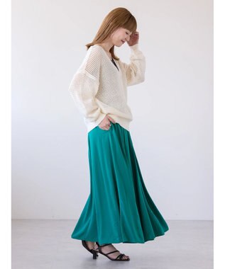 AMERICAN HOLIC ２ＷＡＹメッシュ編みニットカーディガン Off White