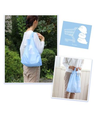 Mother garden しろたん エコバッグ 《ショッピング》 お買い物バッグ 水色