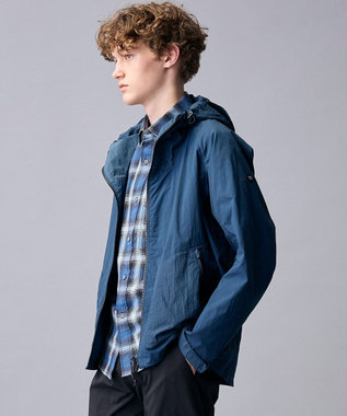 JOSEPH ABBOUD MOUNTAIN 【ナチュラルカラー/ストレッチ】ナイロンコンビガーメントダイパーカー ダルブルー系