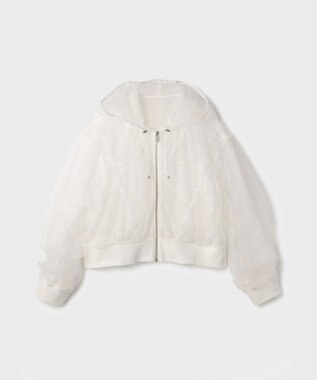 GRACE CONTINENTAL チュールパーカー ホワイト