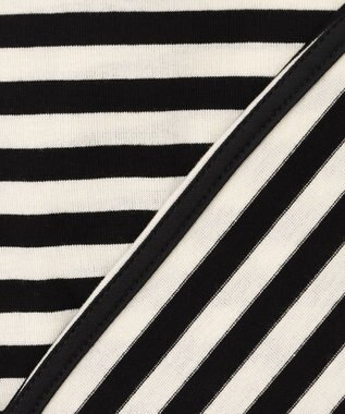 ICB 【WEB限定カラーあり・洗える】 シンプルジャージー ロングスリーブTシャツ ブラックボーダー［WEB限定］系