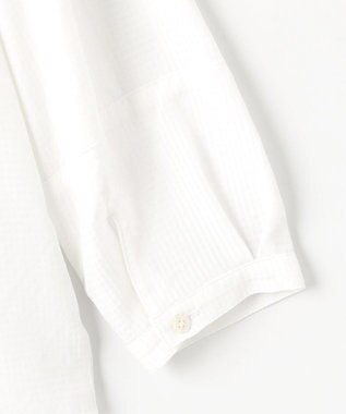 J.PRESS LADIES S 【洗える】アセVisシャドーギンガム タック ブラウス ホワイト系