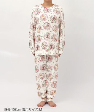 tsumori chisato SLEEP ツモリチサト パジャマ 長袖 長ズボン 綿100%(本体) あったか レディース  UDW451 /ワコール アイボリー