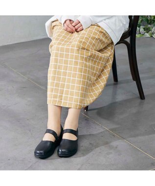 ing <ing>【WEB限定】【3E】カジュアルフラットシューズ ブラック