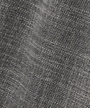 ICB 【洗える】 ライトスラブツイード ワイドパンツ ブラック×オフホワイト系