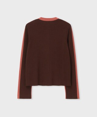 Paul Smith バイカラー スリット カーディガン ピンク