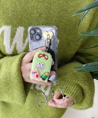 WEGO ミニラッキーチャームモンスターぬいぐるみキーホルダー グリーン