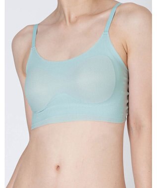 WACOAL 【GOCOCi ゴコチ】 ノンワイヤーブラ ハーフトップ ベタつきにくく乾きやすい 通気性がよい 立体的なバストシルエット ブラトップ レディース CGG271 /ワコール サックス