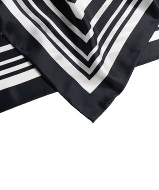 JOSEPH ラージシルクスカーフ Zenza Black/white