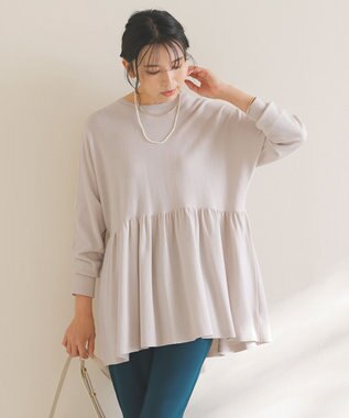 UNFILO マイビューティニット ペプラム アイボリー