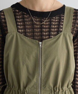 Green Parks ウ゛ィンテージペプラムオールインワン Khaki