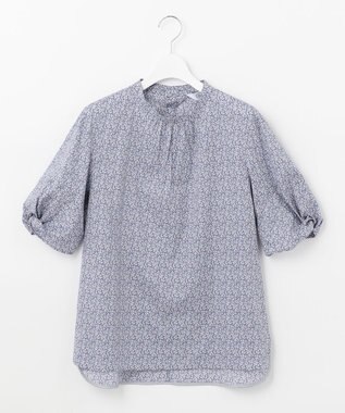 J.PRESS LADIES S 【洗える】LIBERTY Pepper&Coward スタンドカラー ブラウス ネイビー系5