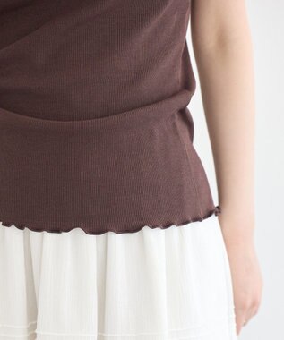 earth music&ecology カップ付レースキャミソール Brown