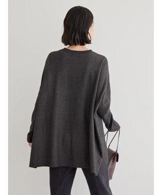 AMERICAN HOLIC バイパチポンチョライクＢＩＧニットチュニック Charcoal Gray