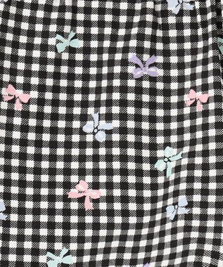 ANY KIDS 1分丈 スパッツ ギンガムチェック×リボン