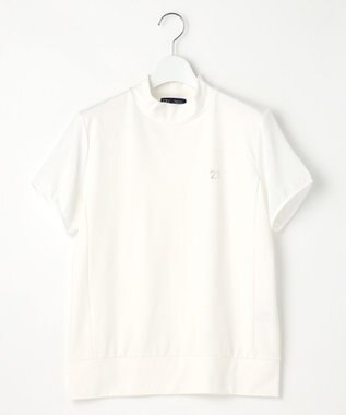 23区GOLF 【WOMEN】【吸水速乾/UVケア】シアー袖 モックネックシャツ ホワイト系