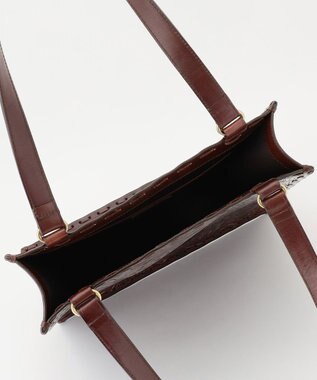 GRACE CONTINENTAL Carving Tote Bag ダークブラウン