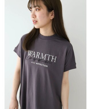 Green Parks フレンチスリーブ筆記体刺繍ロゴプルオーバー Charcoal Gray