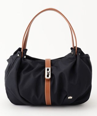 LA BAGAGERIE タックラウンド2WAYバッグ ネイビー