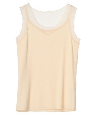 YECCA VECCA チュールＭＩＸリブインナー Ivory