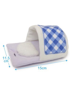 Mother garden しろたん ついてきちゃうしろたん マスコットカバー 《お布団》 単品 ブルー