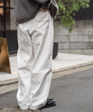 WEGO 【ユニセックス着用アイテム/ウエストゴム】ワーカーズパンツ ホワイトその他