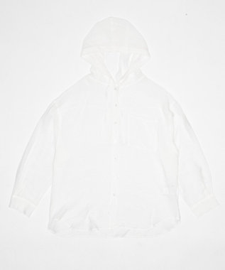 WEGO 【2026年春夏新作】シアーフードシャツ ホワイトアイボリー