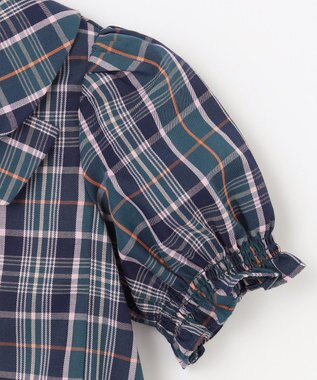 組曲 KIDS 【110-140cm】ブリティッシュ ブラウス グリーン系3