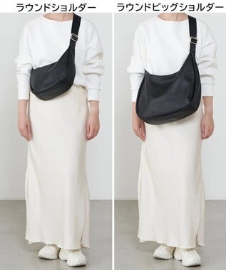 russet ＜ブランド人気No.1ショルダー＞ソフトレザーラウンドショルダーバッグ(CE-1326-WEB) Black2