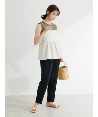 Green Parks ・ＳＵＧＡＲ　ＳＰＯＯＮ　冷感リブノースリーブ Khaki