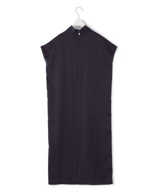 ICB L 【WEB＆一部店舗限定】LightVintageSatin ハイネックワンピース ネイビー系