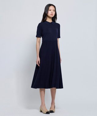 TOCCA 【WEB限定】HONEYCOMB MESH KNIT ニットドレス ネイビー系