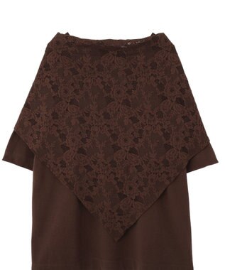 Green Parks ＳＥＴ２点フォトＴシャツ＋レーススカーフ Brown