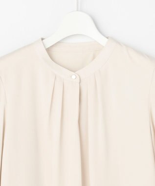 ANY SIS L 【裏起毛】エニポカ バンドカラー ブラウス アイボリー