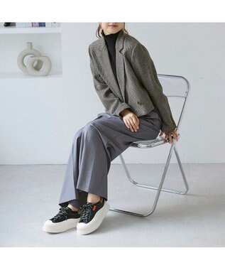 MODE ET JACOMO <carino>デザインソールスニーカー ブラック