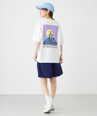 SHARE PARK LADIES 【EC限定カラーあり・UVカット・吸水速乾】カラフルロゴバックプリントＴシャツ ホワイト系